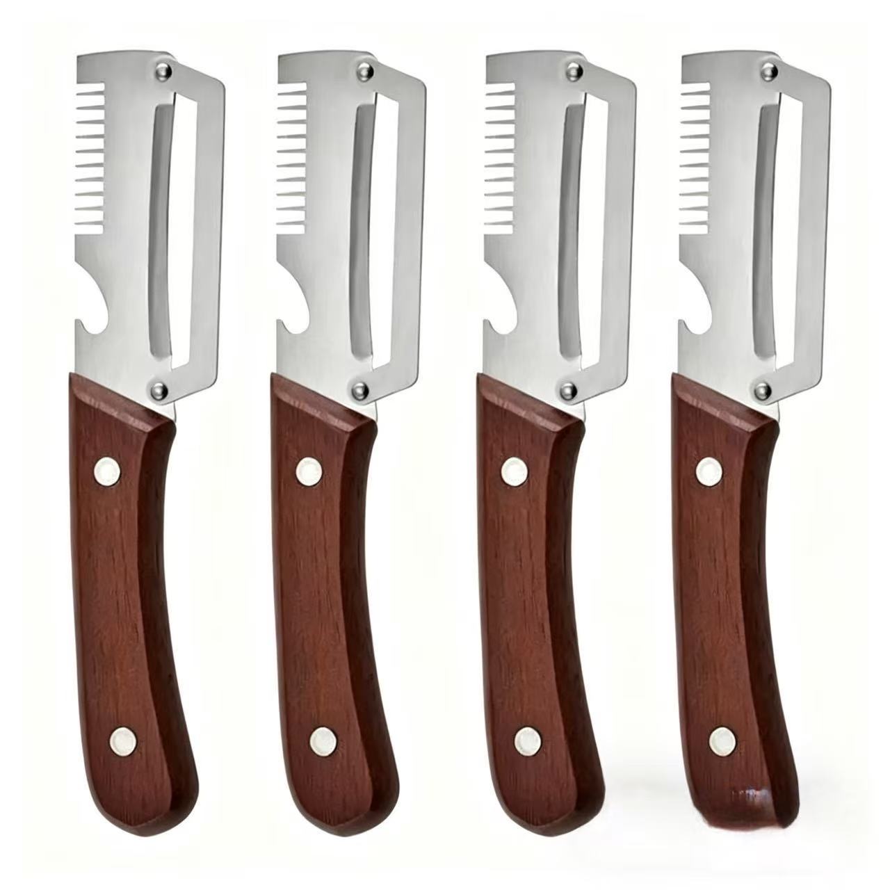 š„Multi-Functional Wooden Vegetable Peeler with Built In Bottle Opener