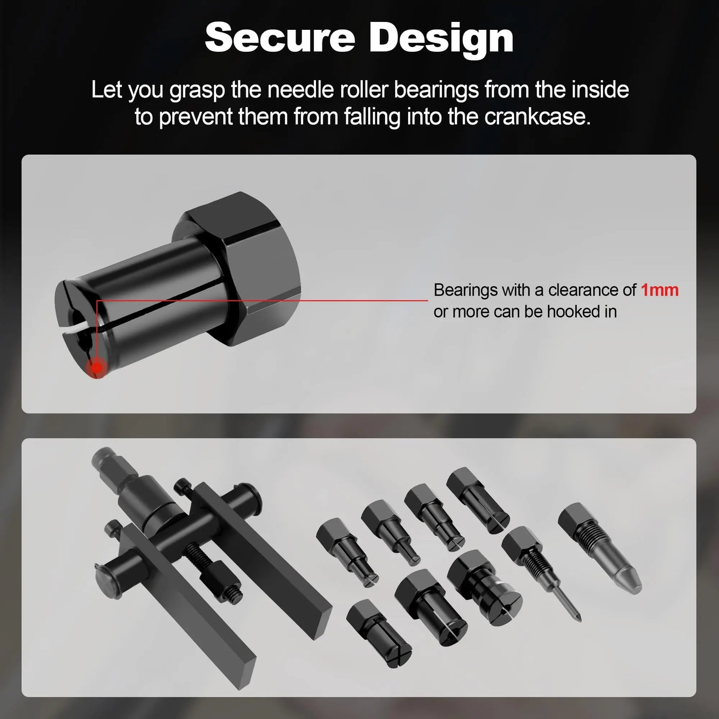 10PCS Blind Hole Bearing Puller Kit β Motorcycle Wheel Inner Bearing Removal Tool Set (0.31"β0.98")