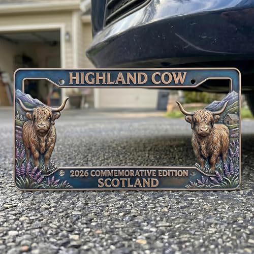 š„Last Day 49% OFF - š Highland Cow License Plate Frame