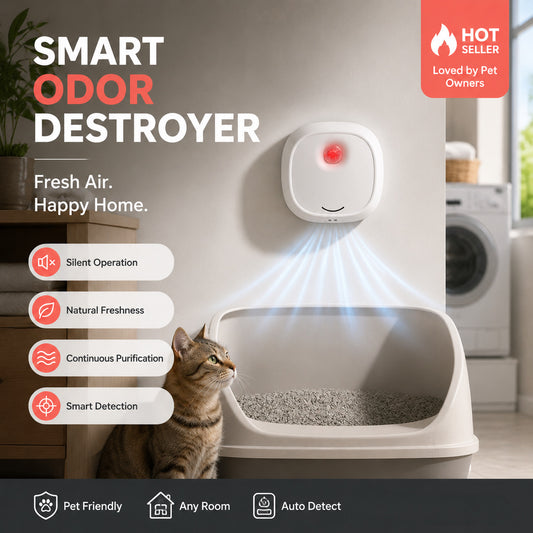 🔥Limited Time 50% OFF! 🌬️Say goodbye to unpleasant odors with it! Smart Quiet Pet Odor Eliminator
