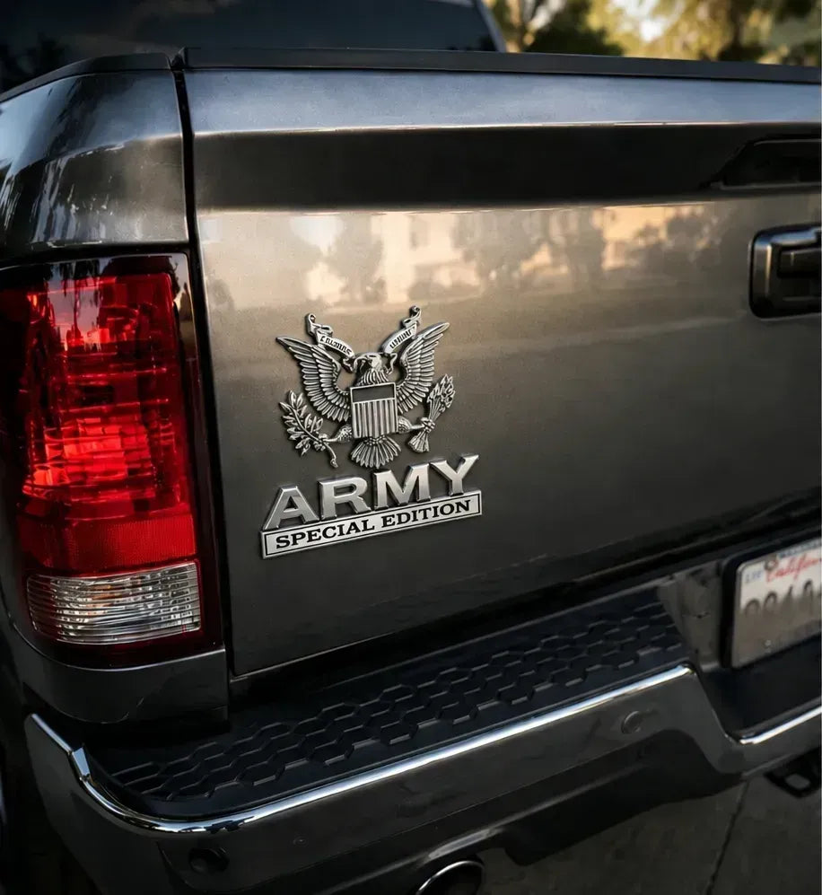 U.S. Army Special Edition Eagle Chrome Metal Badge