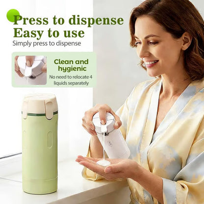 4-in-1 Refillable Travel Dispenser Bottles
