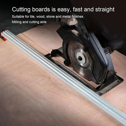 📏 Heavy-Duty Aluminum Woodworking Straight Cutting Guide Rail | 120kg Clamping Force Precision Saw & Router Fence