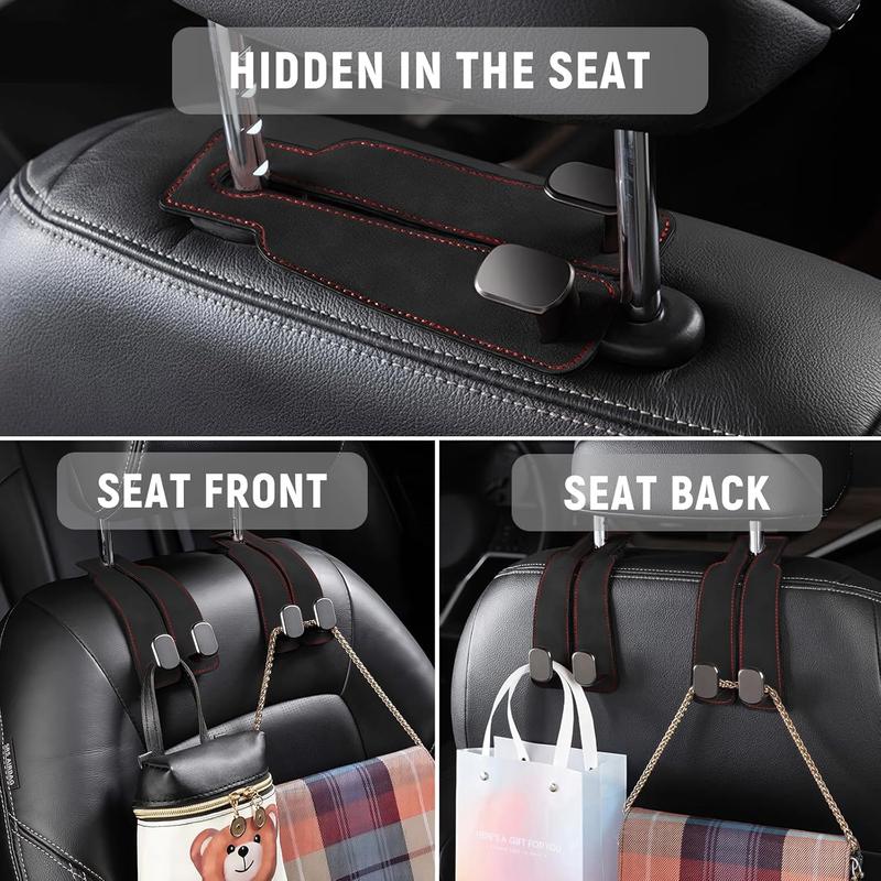🔥🚗Car Seat Back Alcantara Storage Hook - 💥Double Hook Holder for Convenient Storage