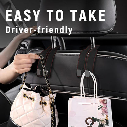 🔥🚗Car Seat Back Alcantara Storage Hook - 💥Double Hook Holder for Convenient Storage
