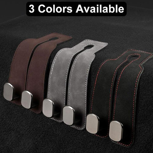 🔥🚗Car Seat Back Alcantara Storage Hook - 💥Double Hook Holder for Convenient Storage