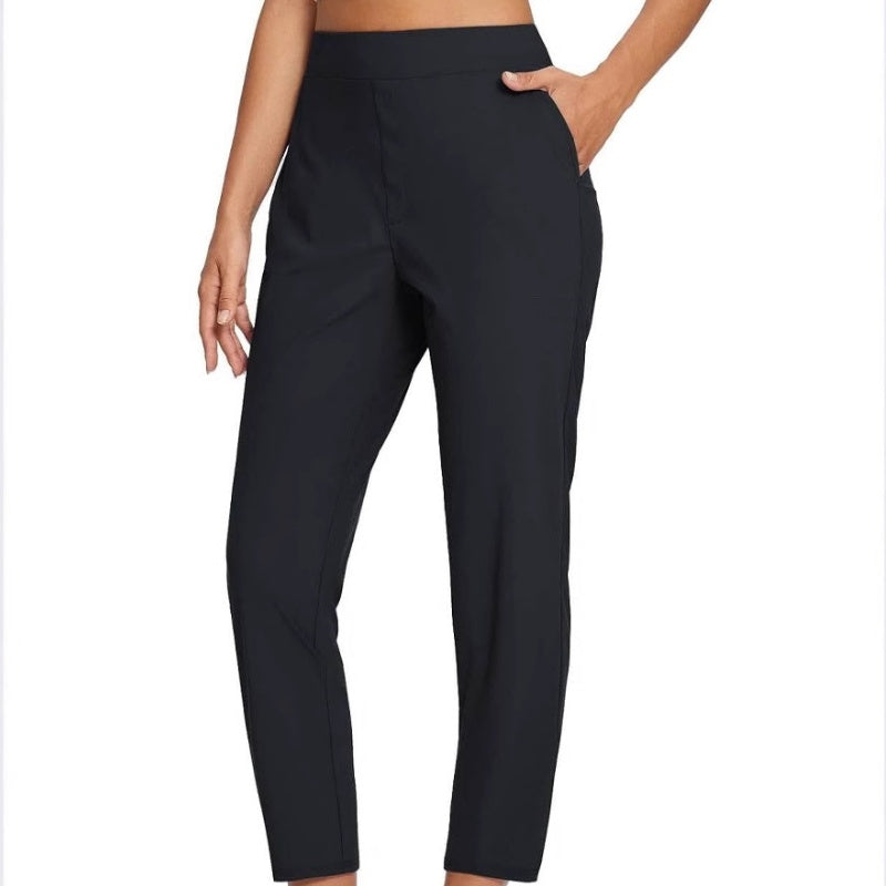 🔥Last Day Sale 60% OFF⏰👖🍃Women's Elastic High-Waist Pants - Secure Pockets, Slim Fit🎁