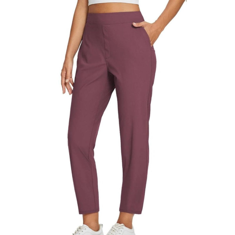 🔥Last Day Sale 60% OFF⏰👖🍃Women's Elastic High-Waist Pants - Secure Pockets, Slim Fit🎁