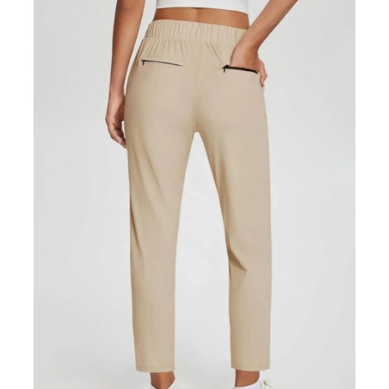 🔥Last Day Sale 60% OFF⏰👖🍃Women's Elastic High-Waist Pants - Secure Pockets, Slim Fit🎁