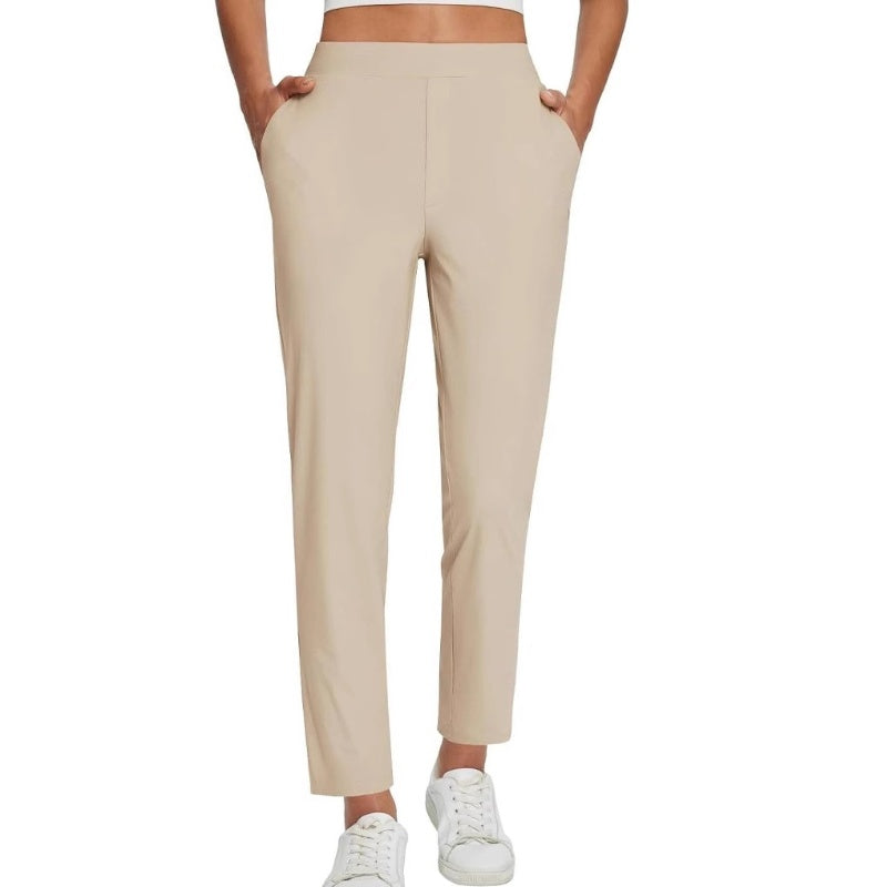 🔥Last Day Sale 60% OFF⏰👖🍃Women's Elastic High-Waist Pants - Secure Pockets, Slim Fit🎁