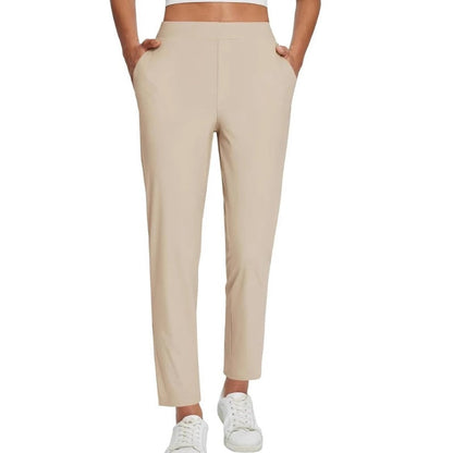 🔥Last Day Sale 60% OFF⏰👖🍃Women's Elastic High-Waist Pants - Secure Pockets, Slim Fit🎁