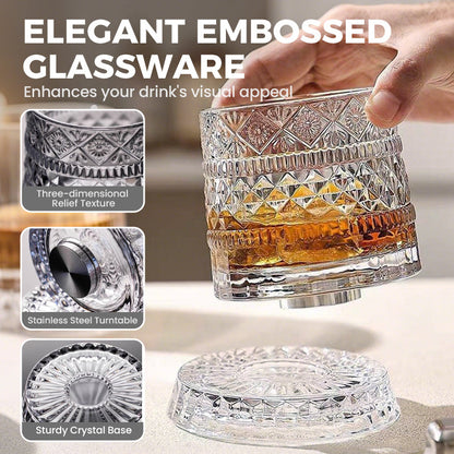 360° Rotating Whiskey Glass Tumbler