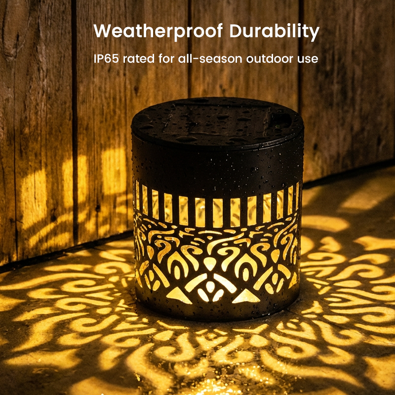 Solar-Powered Mandala Projector Light
