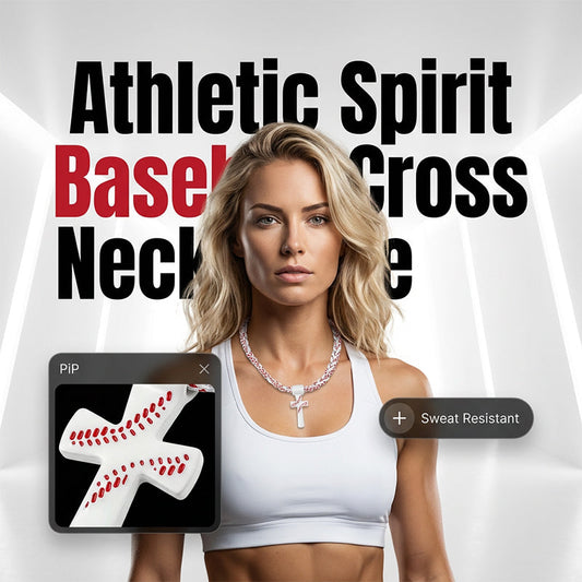✝️⚾Triple-Rope Tornado Baseball Necklace – Cross Charm Pendant with "I CAN DO ALL THINGS PHL4:13"