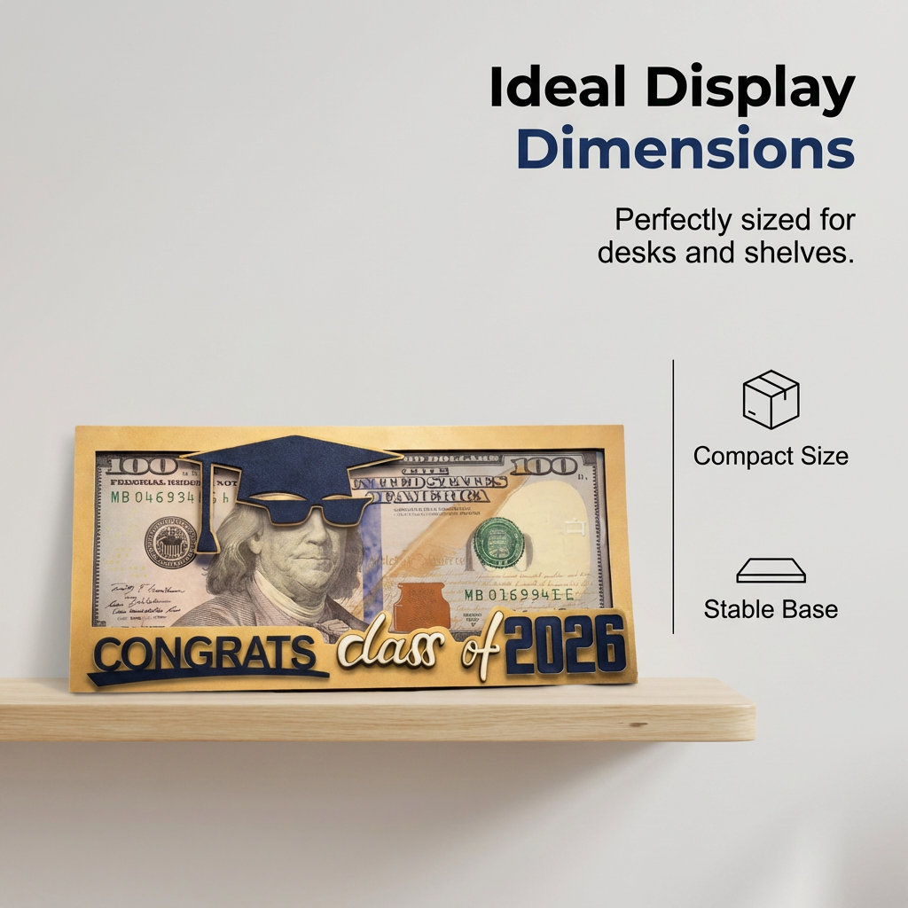 Creative Wooden Graduation Money Holder