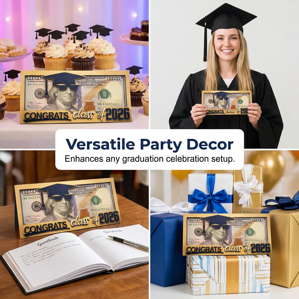 Creative Wooden Graduation Money Holder