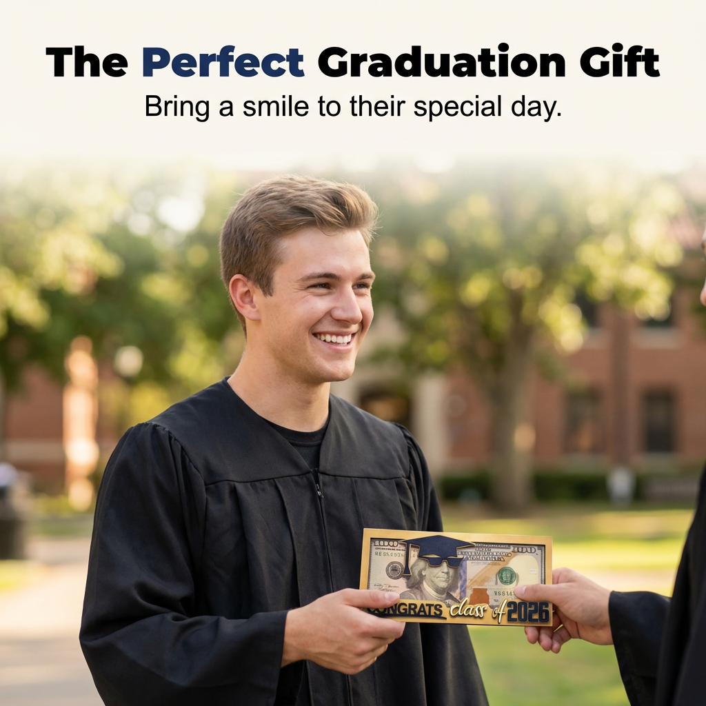 Creative Wooden Graduation Money Holder