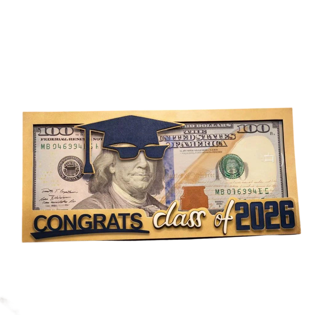 Creative Wooden Graduation Money Holder