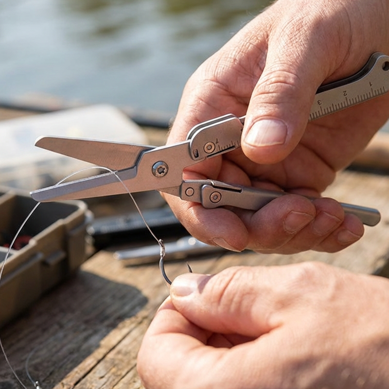 Compact Folding Stainless Steel Scissors