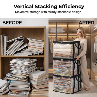 💖2026 Hot Sale✨Transparent Large-Capacity Dustproof & Moisture-Proof Book Storage Bag