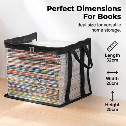 💖2026 Hot Sale✨Transparent Large-Capacity Dustproof & Moisture-Proof Book Storage Bag
