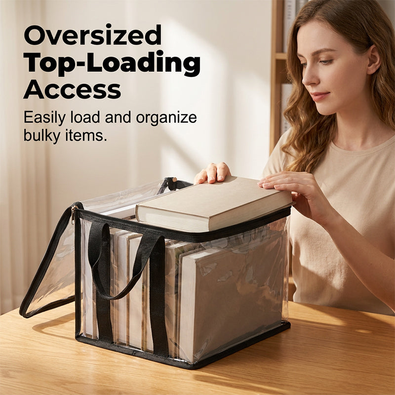 💖2026 Hot Sale✨Transparent Large-Capacity Dustproof & Moisture-Proof Book Storage Bag