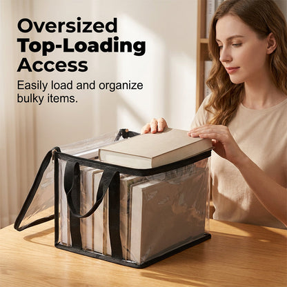 💖2026 Hot Sale✨Transparent Large-Capacity Dustproof & Moisture-Proof Book Storage Bag