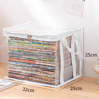 💖2026 Hot Sale✨Transparent Large-Capacity Dustproof & Moisture-Proof Book Storage Bag