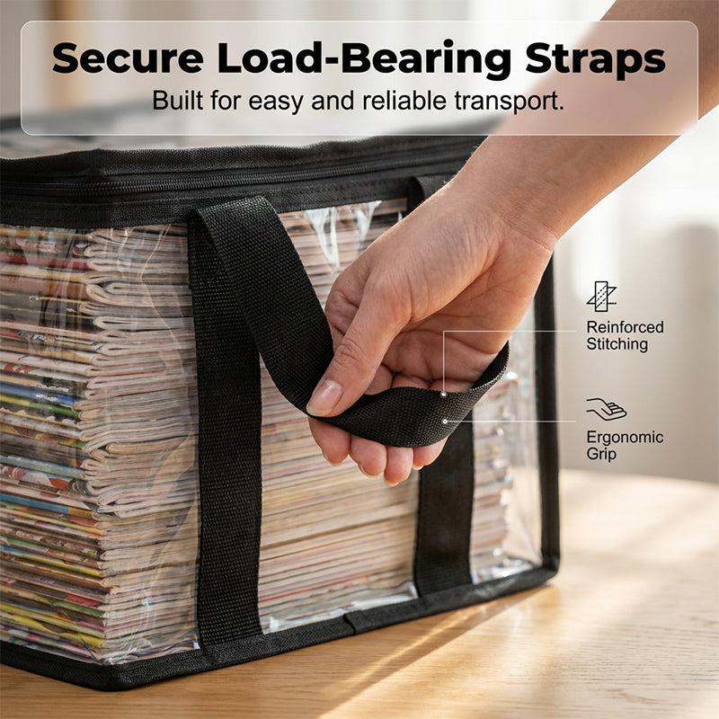 💖2026 Hot Sale✨Transparent Large-Capacity Dustproof & Moisture-Proof Book Storage Bag