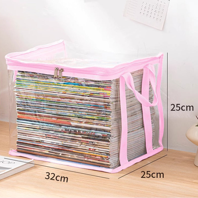 💖2026 Hot Sale✨Transparent Large-Capacity Dustproof & Moisture-Proof Book Storage Bag