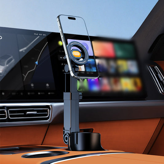 Car Cup Holder Phone Mount – 360° Adjustable, Strong N52 Magnet, One-Hand Operation, Fits All Phones, Stable Magnetic & Clamp Models for Safe Driving