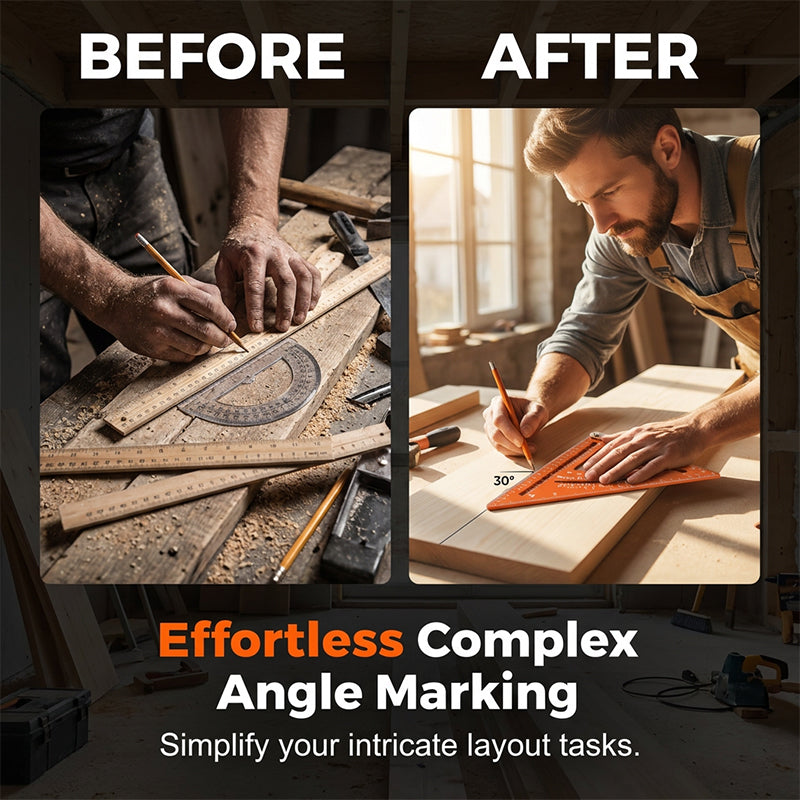 ✨ Precision Woodworking Triangle Square – Alloy, Adjustable, Anti-Rust 🛠️