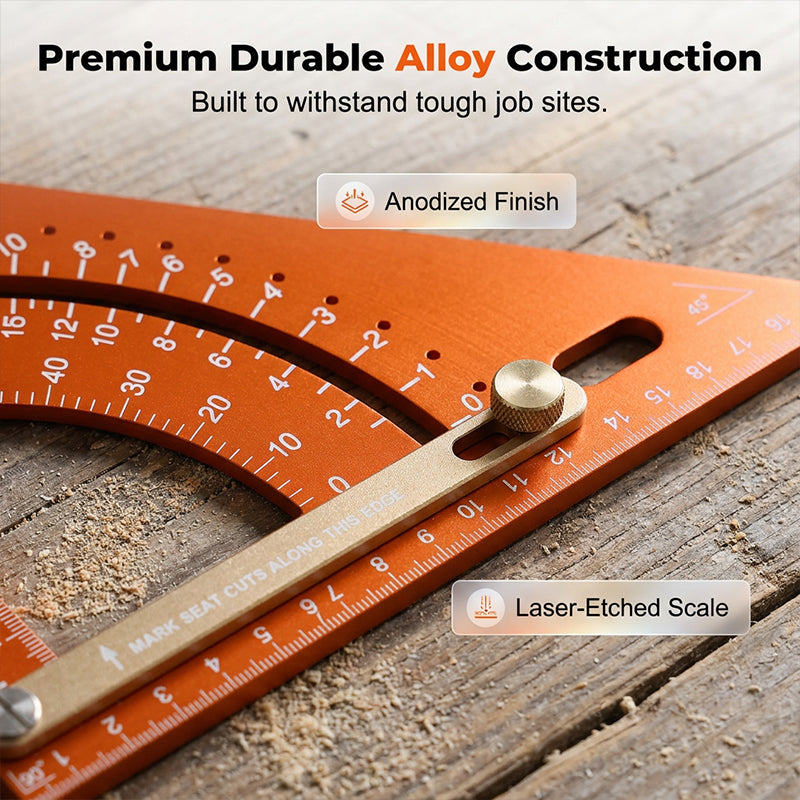 ✨ Precision Woodworking Triangle Square – Alloy, Adjustable, Anti-Rust 🛠️
