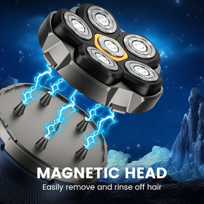 6D Waterproof Head Shaver Kit for Bald Men