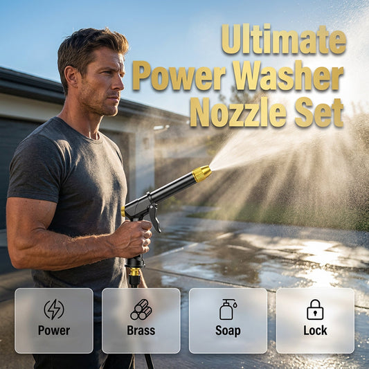 💪BUY 2 GET 1 FREE!!🏆High-Pressure Water Jet Gun💦Ergonomic Grip • Booster Nozzle • Hose Included-Powerful Car Wash🚗 Garden Watering🌻Effortless to Use!