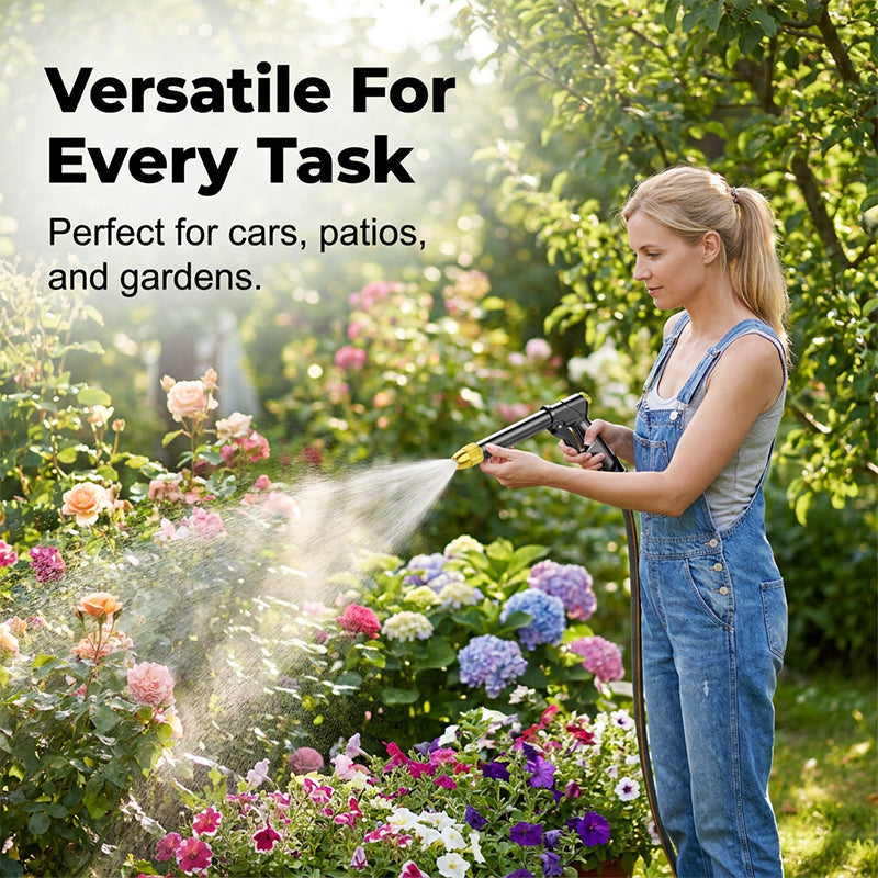 💪BUY 2 GET 1 FREE!!🏆High-Pressure Water Jet Gun💦Ergonomic Grip • Booster Nozzle • Hose Included-Powerful Car Wash🚗 Garden Watering🌻Effortless to Use!