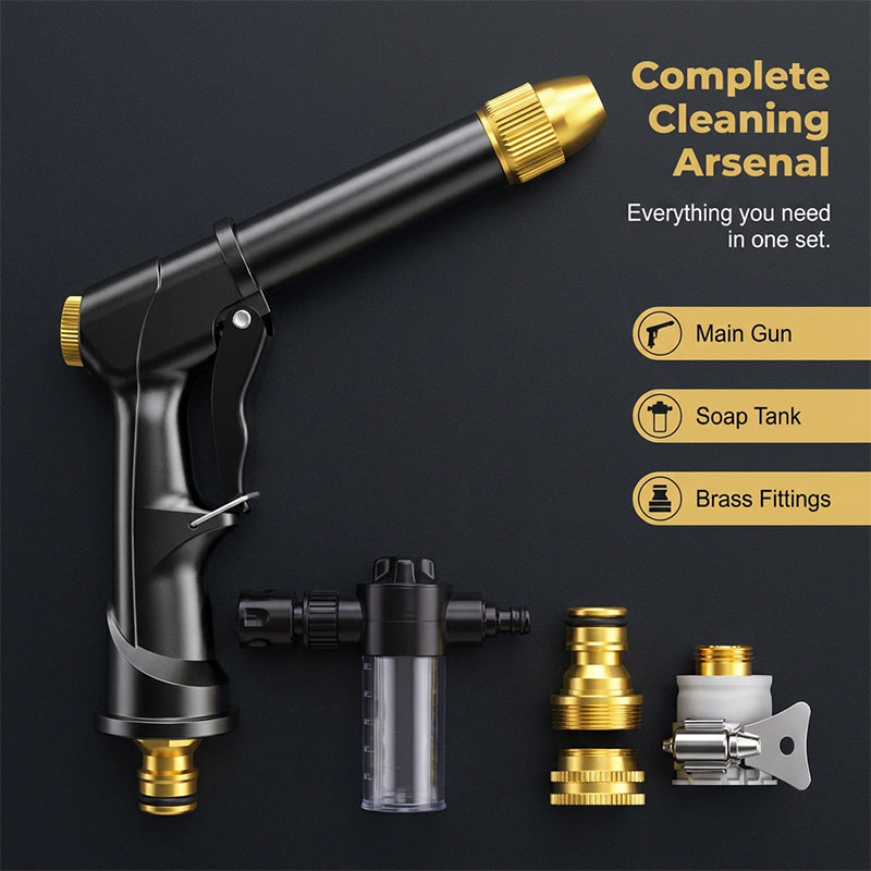 💪BUY 2 GET 1 FREE!!🏆High-Pressure Water Jet Gun💦Ergonomic Grip • Booster Nozzle • Hose Included-Powerful Car Wash🚗 Garden Watering🌻Effortless to Use!